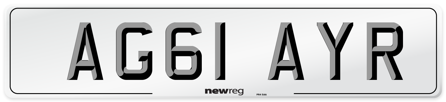 AG61 AYR Number Plate from New Reg